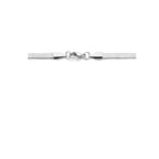 Halskette Schlange flach 4,3 mm 40 + 4 cm Silber rhodiniert
