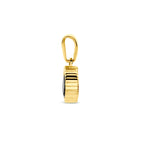 hanger zwart zirkonia 14 mm 14K geelgoud