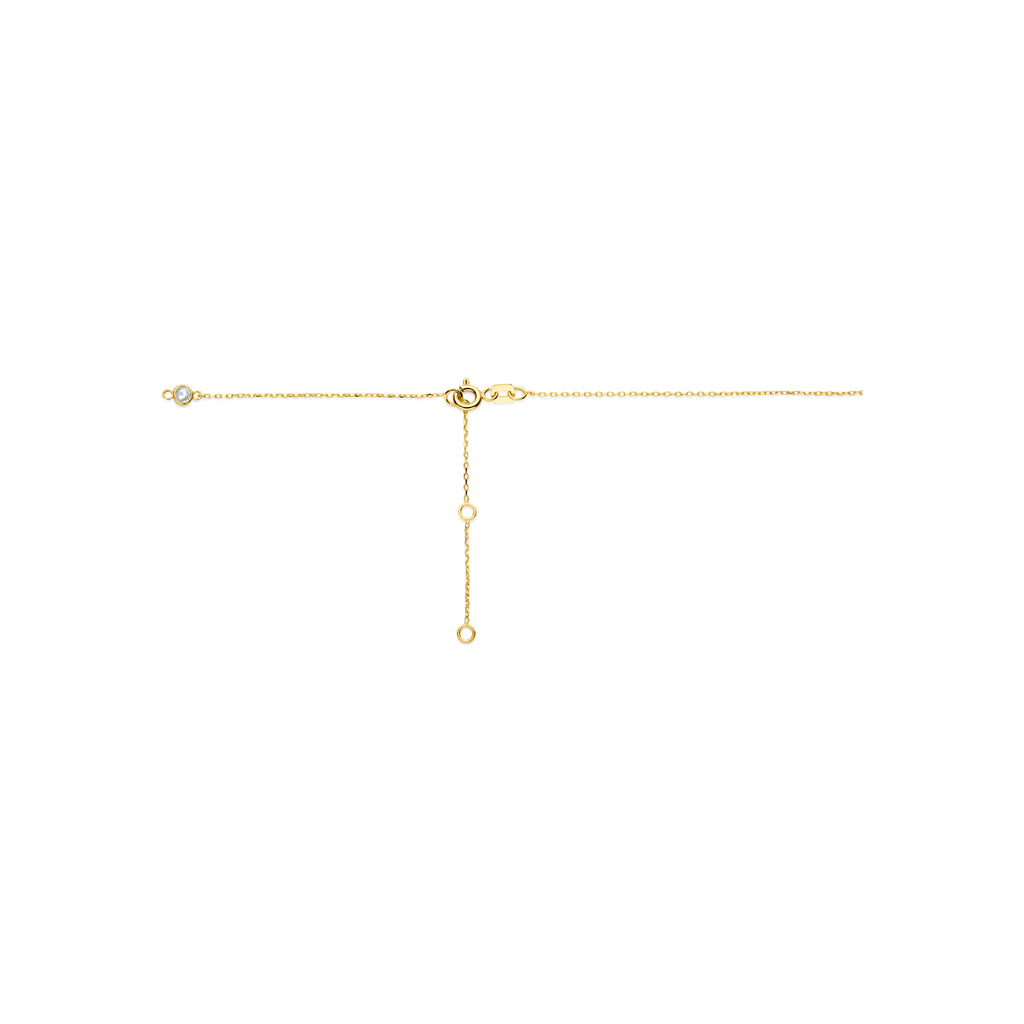collier zirkonia 41 - 43 - 45 cm 14K geelgoud