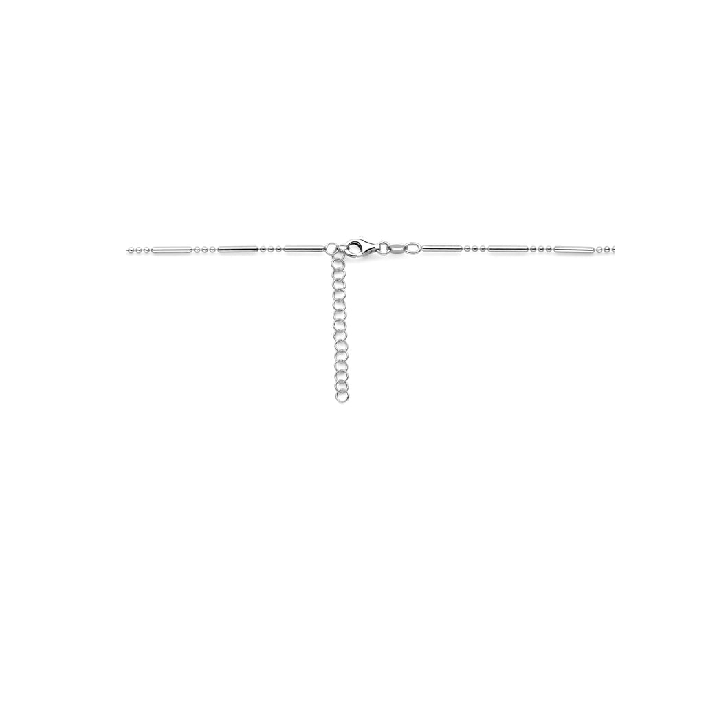 Halskette Röhrchen 1,5 mm 41 + 4 cm Silber rhodiniert