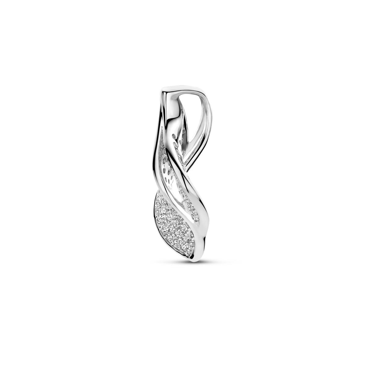 hanger zirkonia 17,5 mm zilver gerhodineerd