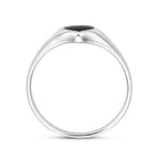 Ring Herz Onyx Silber rhodiniert