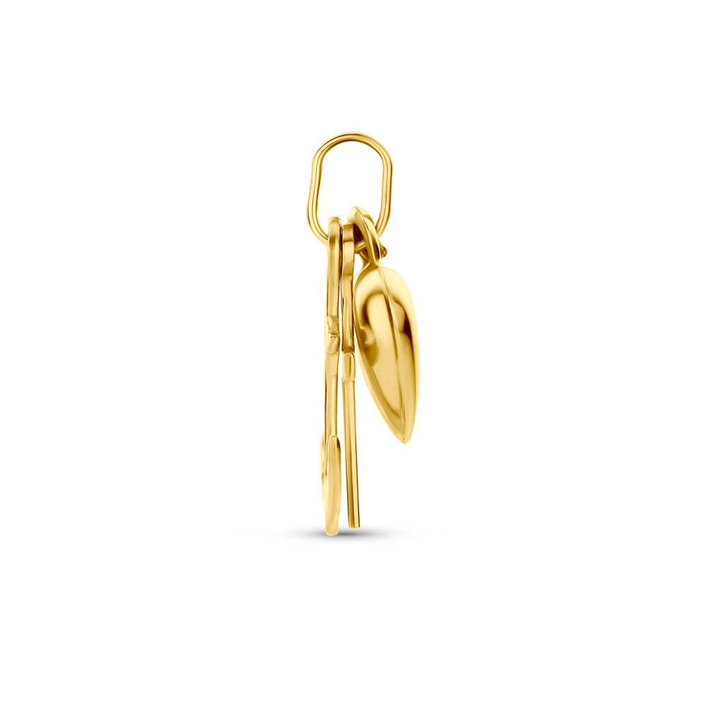 Anhänger Glaube, Hoffnung und Liebe 14K Gelbgold