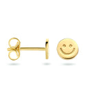 Ohrstecker Smiley 1 Mikron Silber vergoldet (gelb)