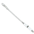 Gravurarmband Ankerplatte 5,0 mm 13 - 15 cm Silber weiß