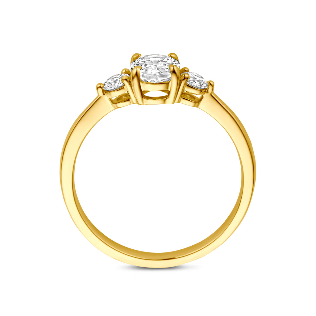 Ring Zirkonia 14K Gelbgold