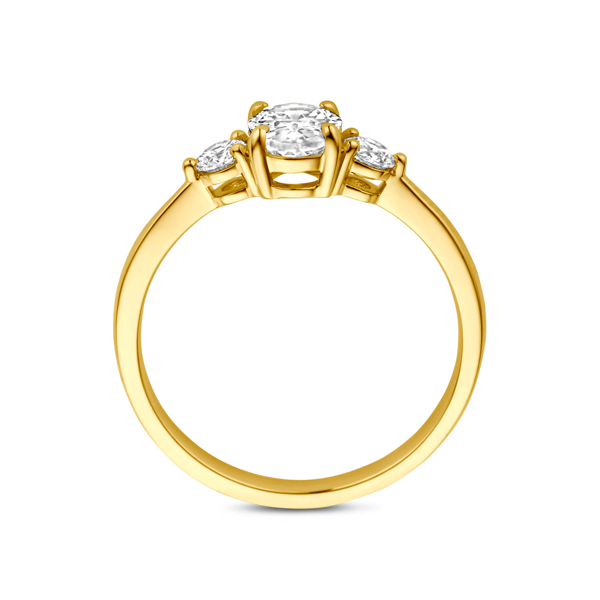 Ring Zirkonia 14K Gelbgold