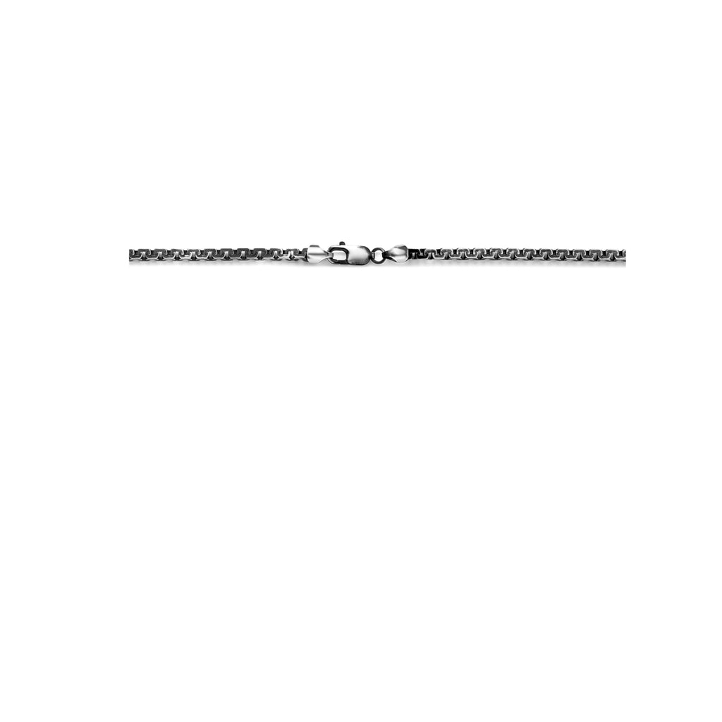 Halskette Oxi 3,5 mm Silber oxidiert