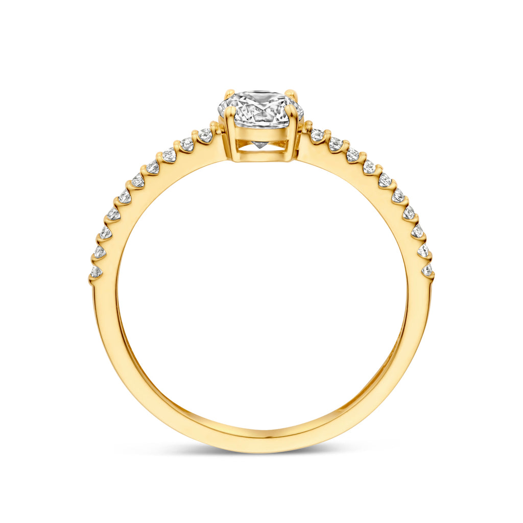 Ring Zirkonia 14K Gelbgold