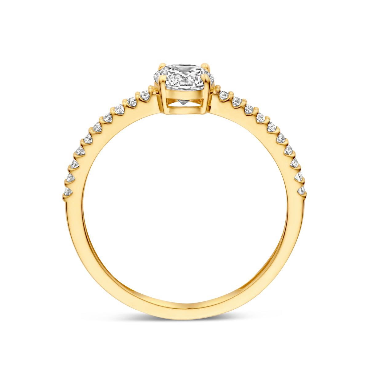 Ring Zirkonia 14K Gelbgold