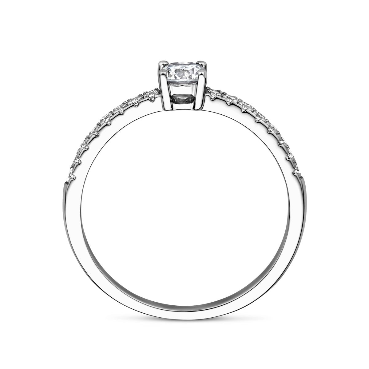Ring Zirkonia Silber rhodiniert