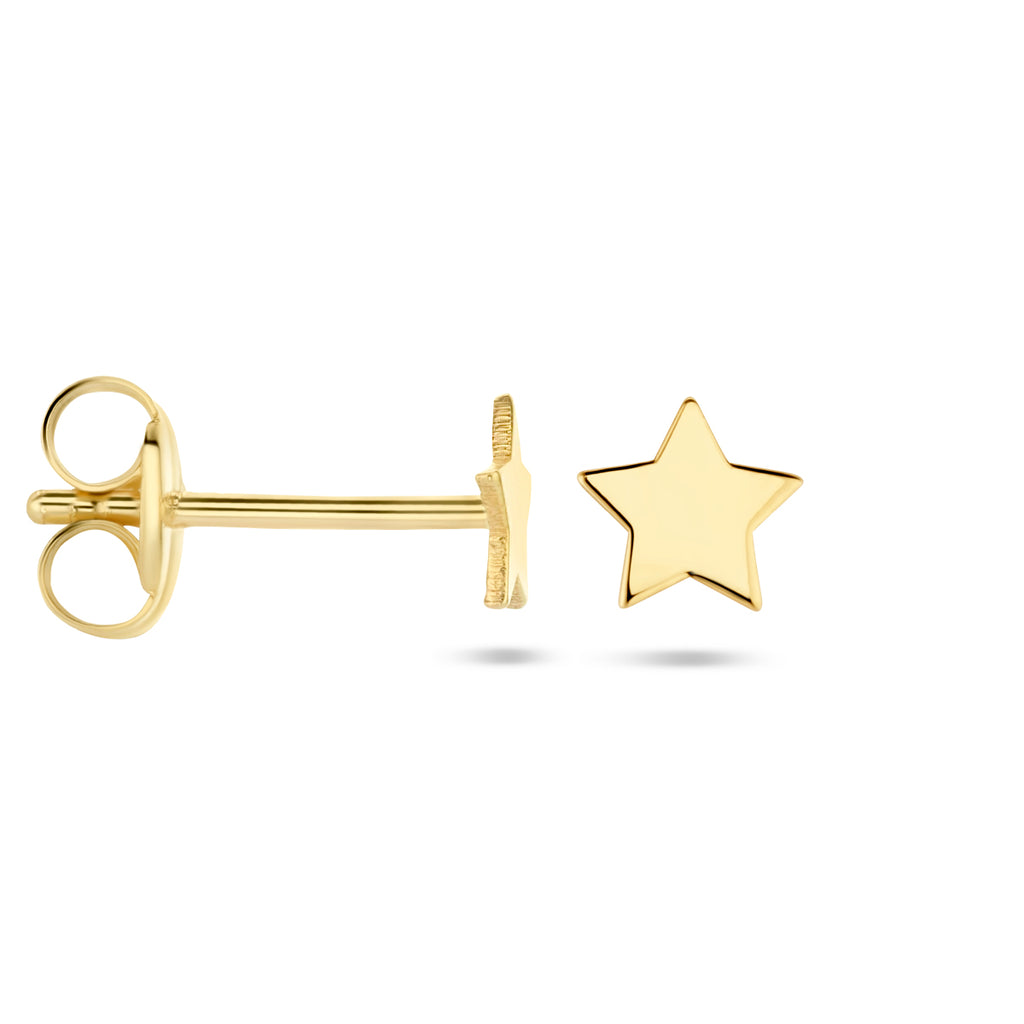 Stern-Ohrstecker aus 14-karätigem Gelbgold