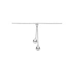 Y-Kette Kugeln 70 cm Silber rhodiniert