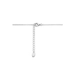 Gehämmerte Halskette 42 + 4 cm Silber rhodiniert