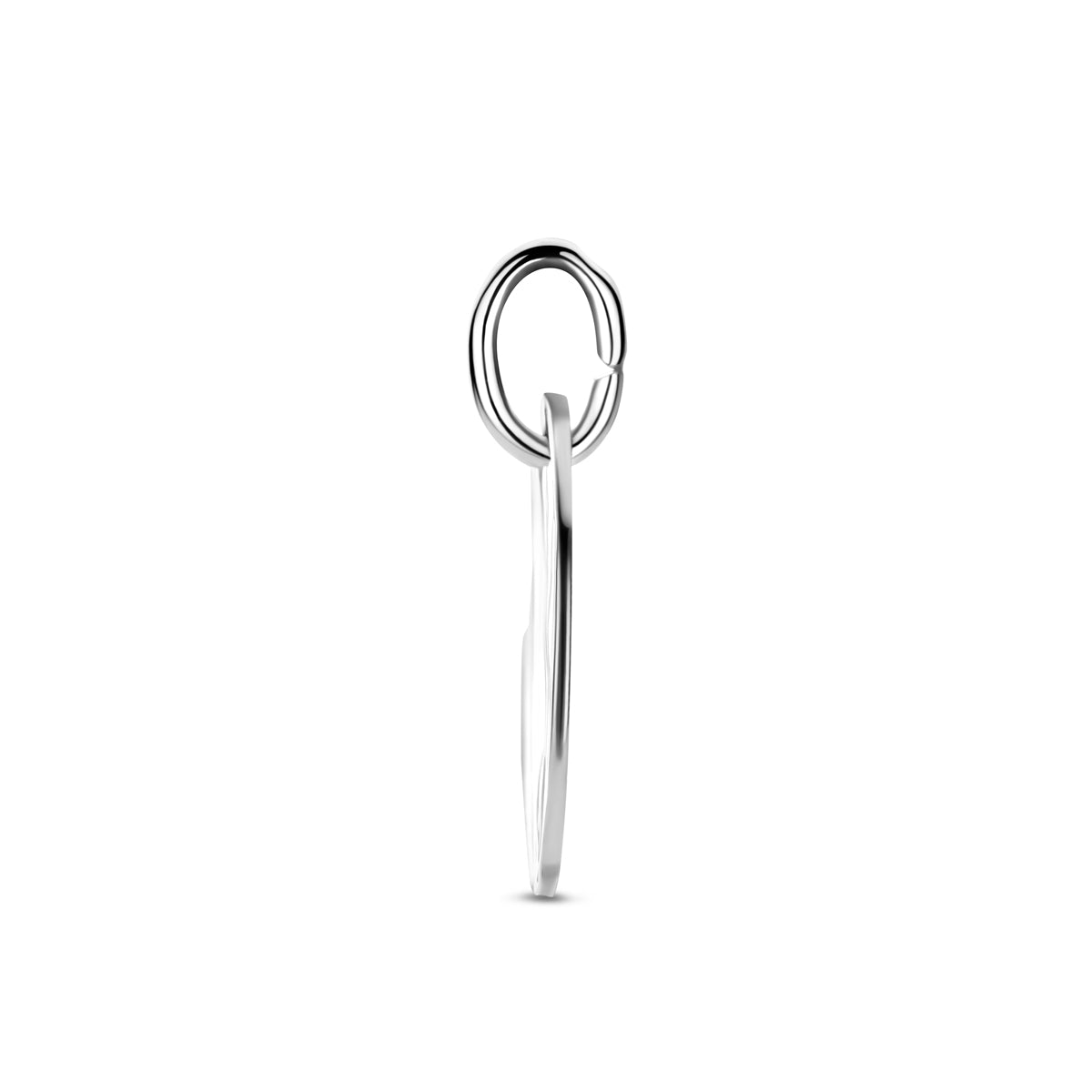 Gravur-Anhänger gehämmert 15 mm Silber rhodiniert