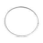 bangle dop 4 mm vlakke buis zilver wit