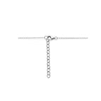Halskette Herzen Zirkonia 40 + 4 cm Silber rhodiniert
