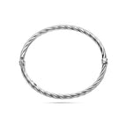 bangle gedraaid scharniersluiting 4 x 61 mm zilver gerhodineerd