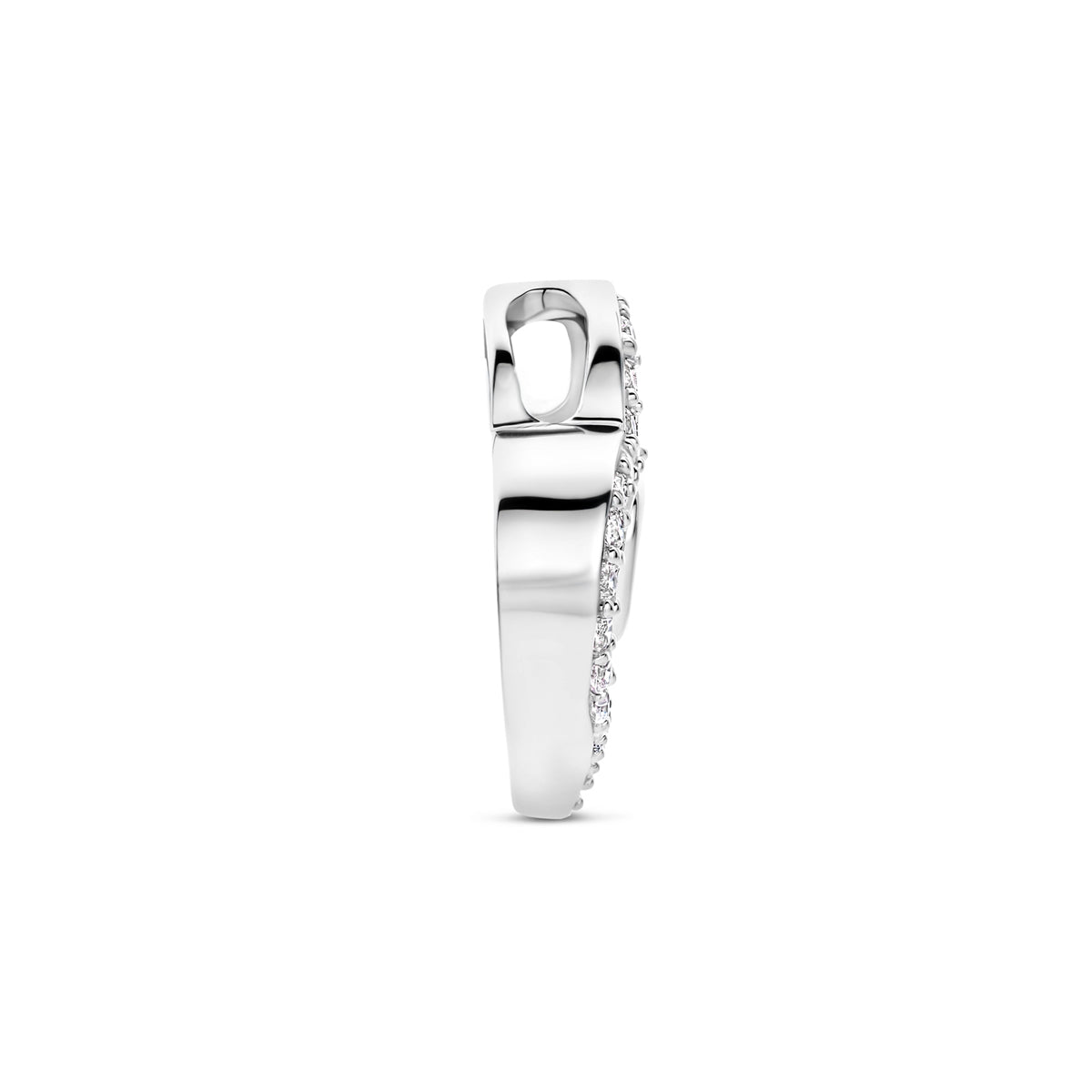hanger hartjes zirkonia 18 mm zilver gerhodineerd