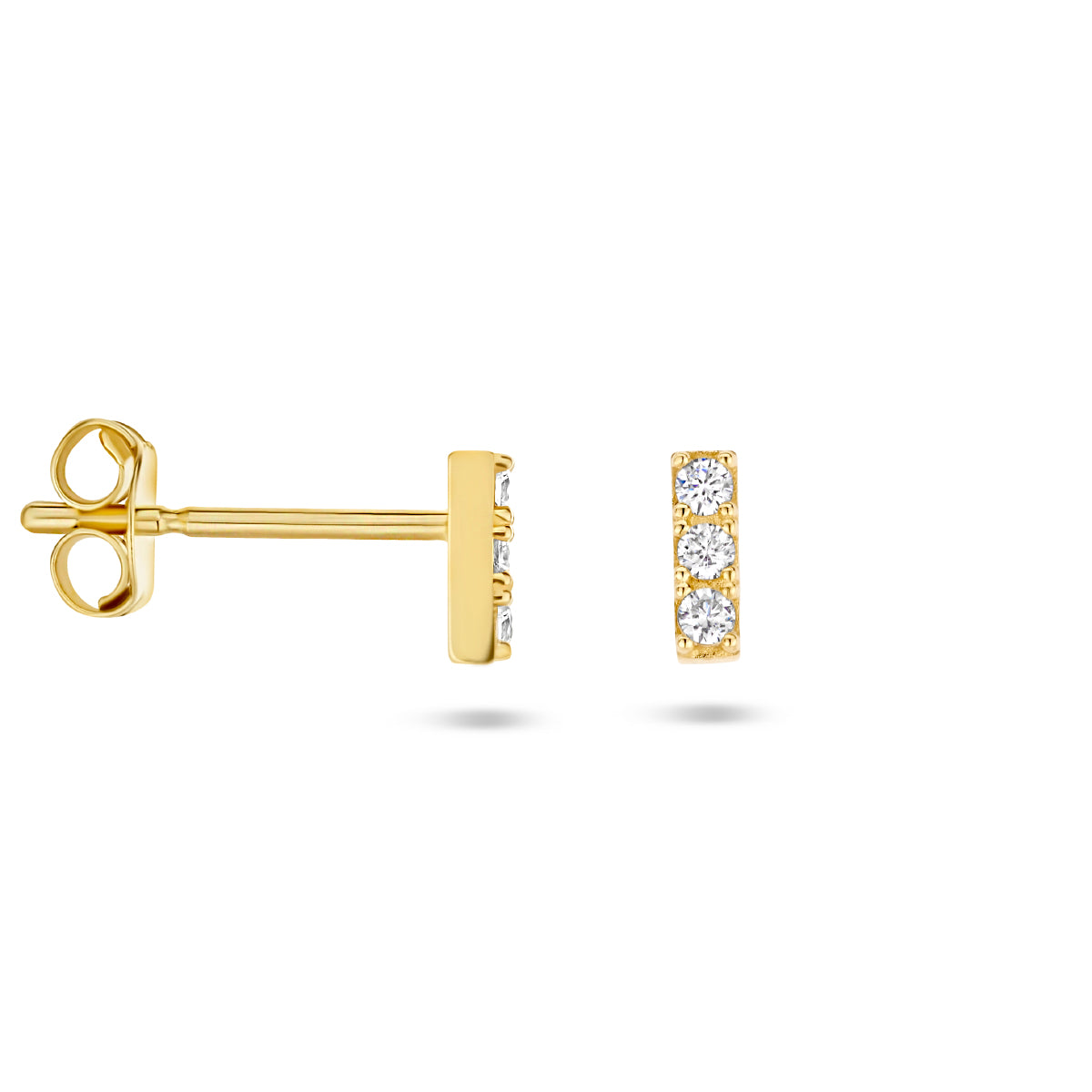 Ohrstecker Zirkonia 14K Gelbgold