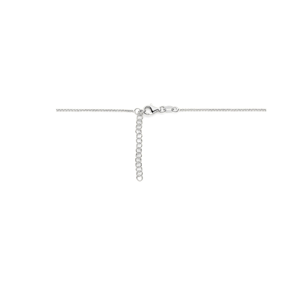 Halskette Herzen 41 + 4 cm Silber rhodiniert