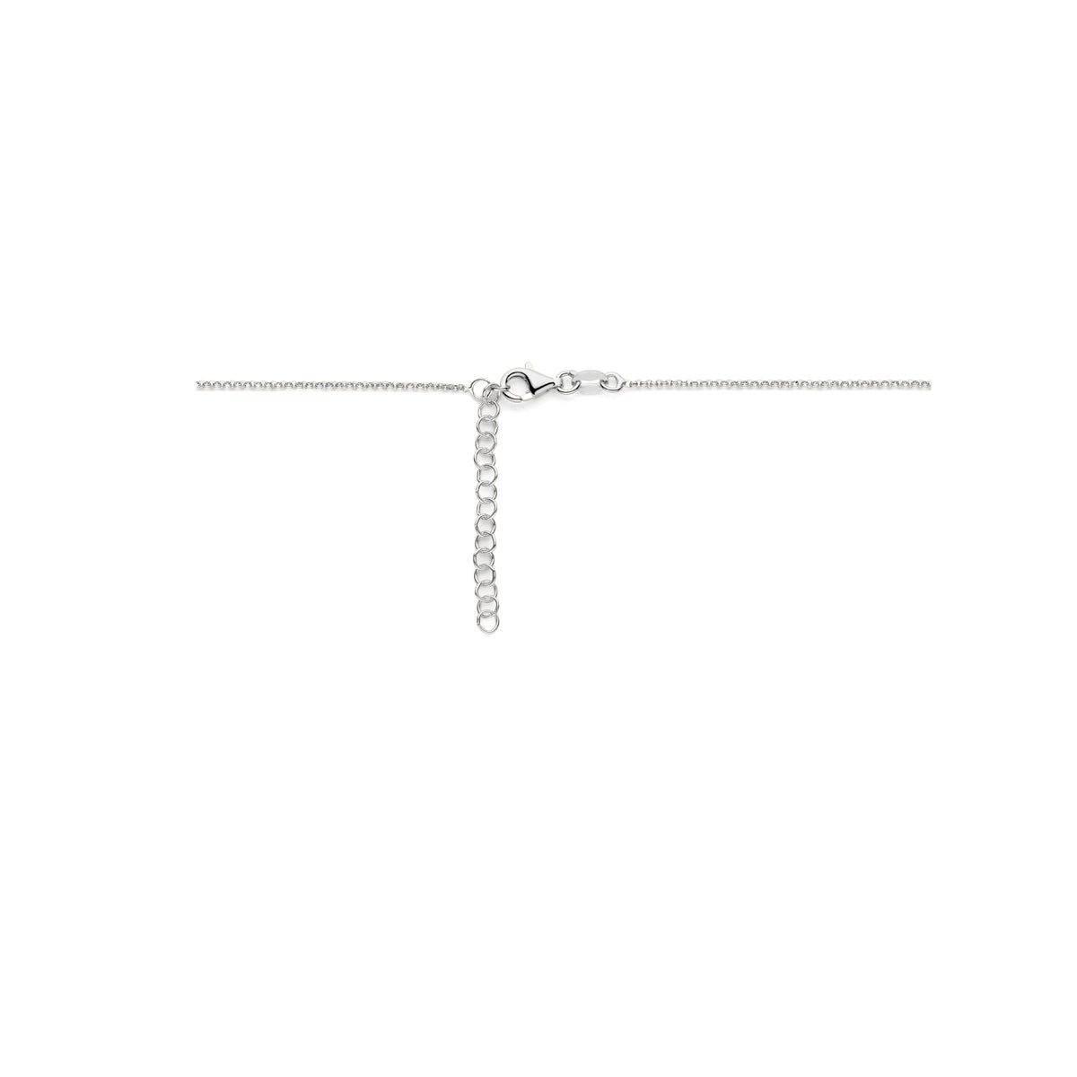 Halskette Herzen 41 + 4 cm Silber rhodiniert