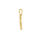 9k hanger hartjes zirkonia 13 mm 9K geel