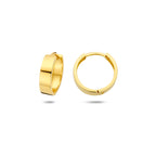 9 Karat Klappcreolen 12 mm 9K Gelb