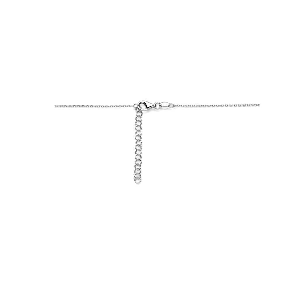 Halskette Tropfen 40 + 4 cm Silber rhodiniert