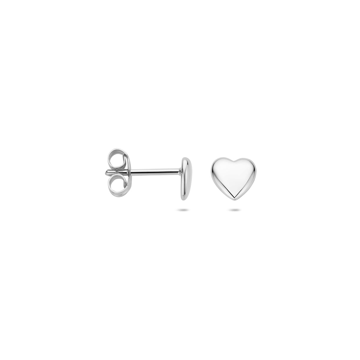 oorknoppen hart zilver wit