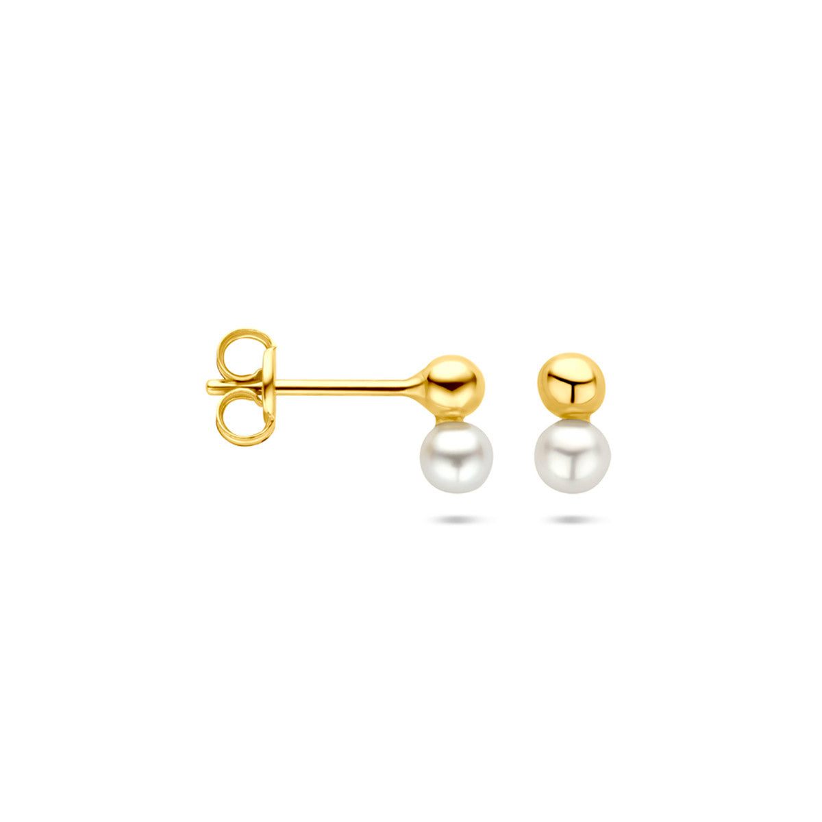 Ohrstecker Perle 6,5 mm 14K Gelbgold