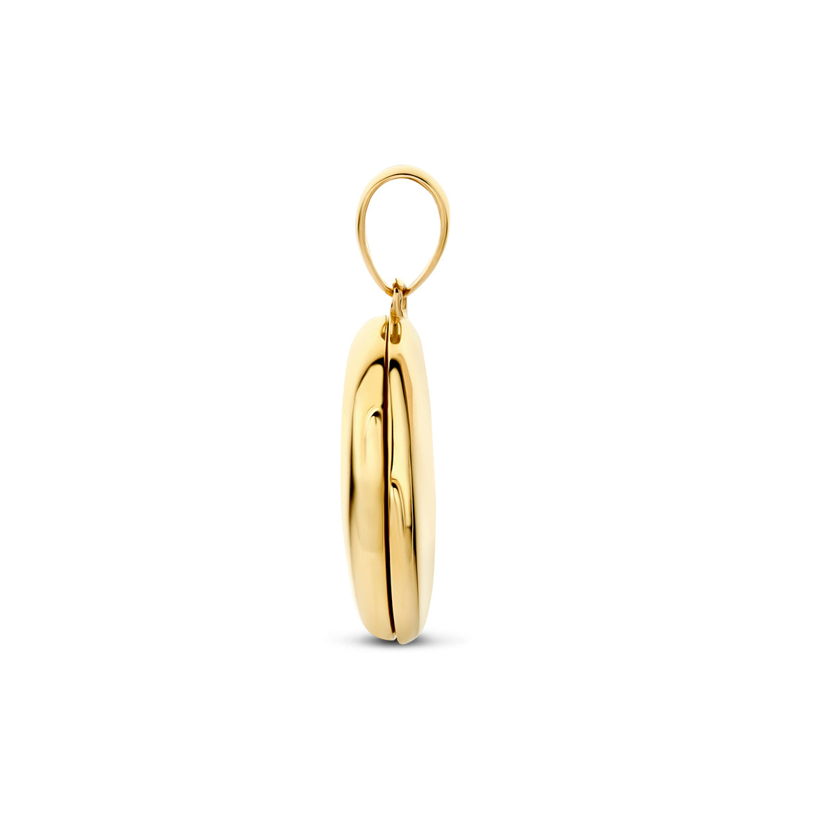 Medaillon oval 13 mm 14K Gelbgold
