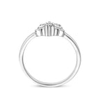 Ring Krone Zirkonia Silber rhodiniert