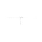 collier zirkonia 40 + 4 cm zilver gerhodineerd