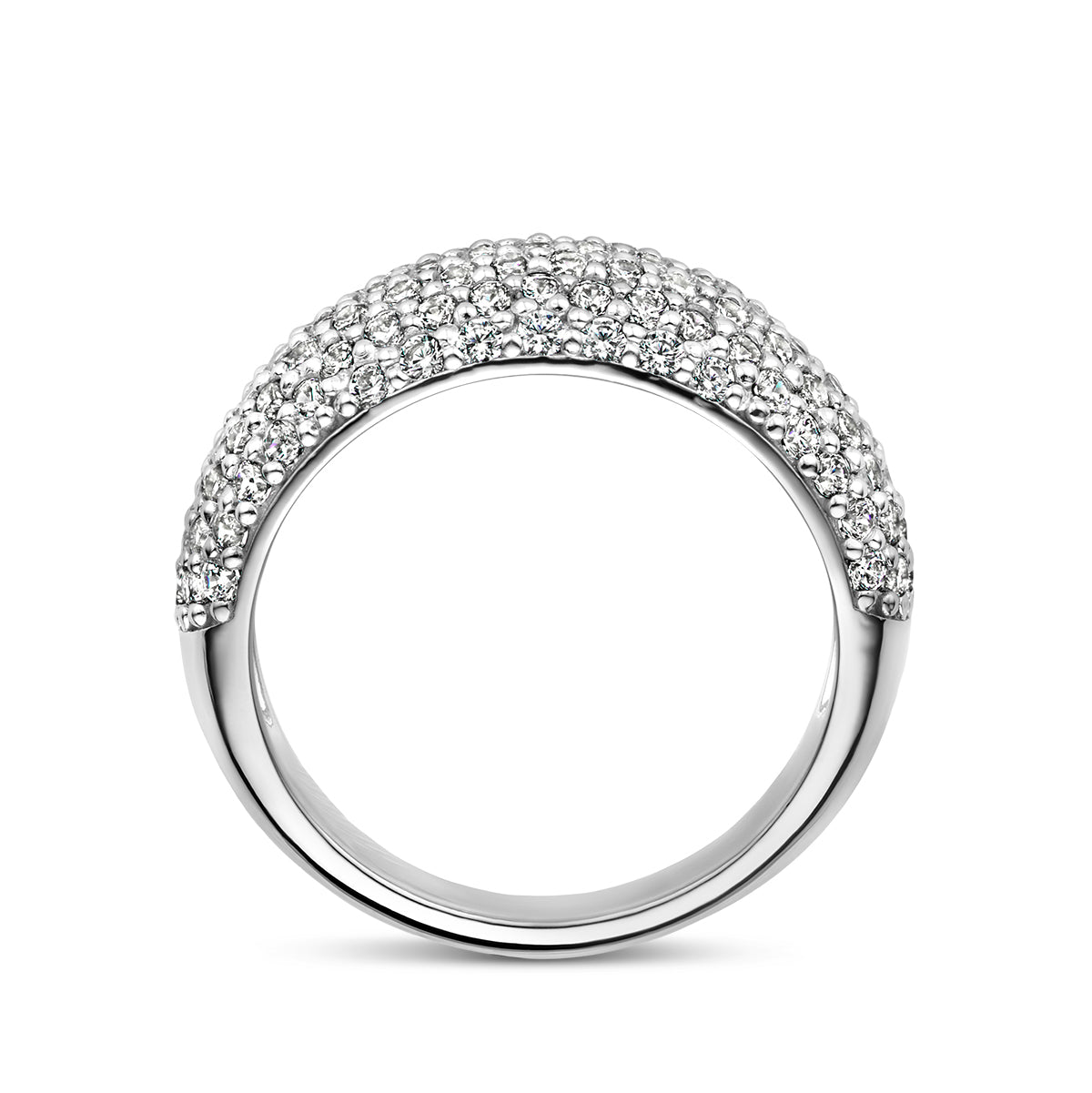 Ring Zirkonia Silber rhodiniert
