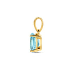 hanger blauw topaas 14K geelgoud