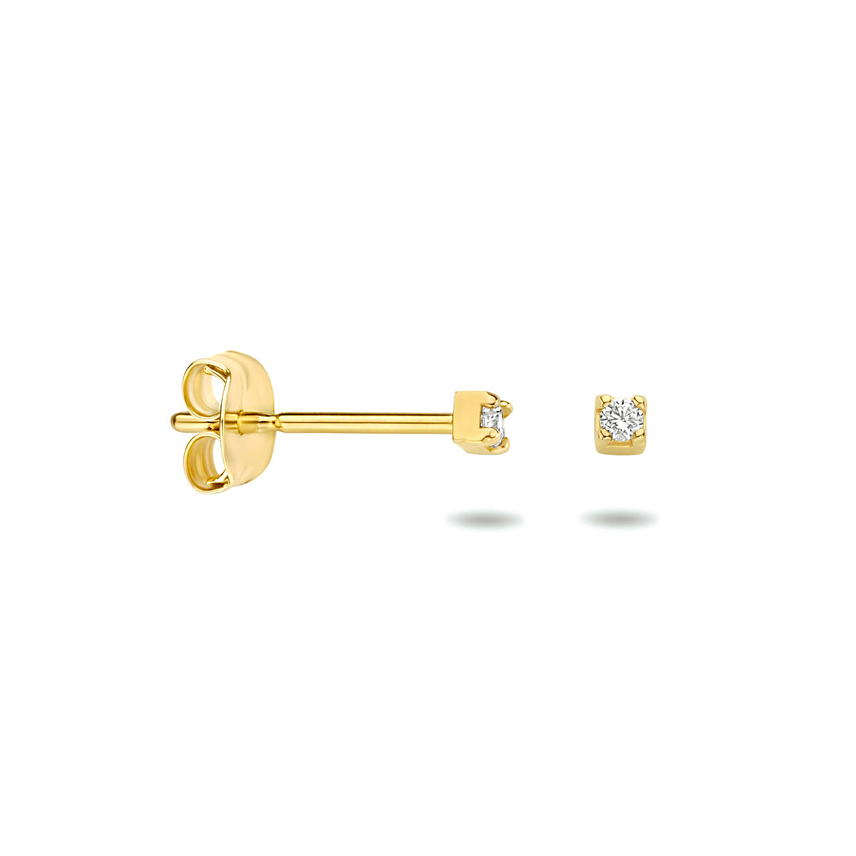 Ohrstecker Zirkonia 14K Gelbgold