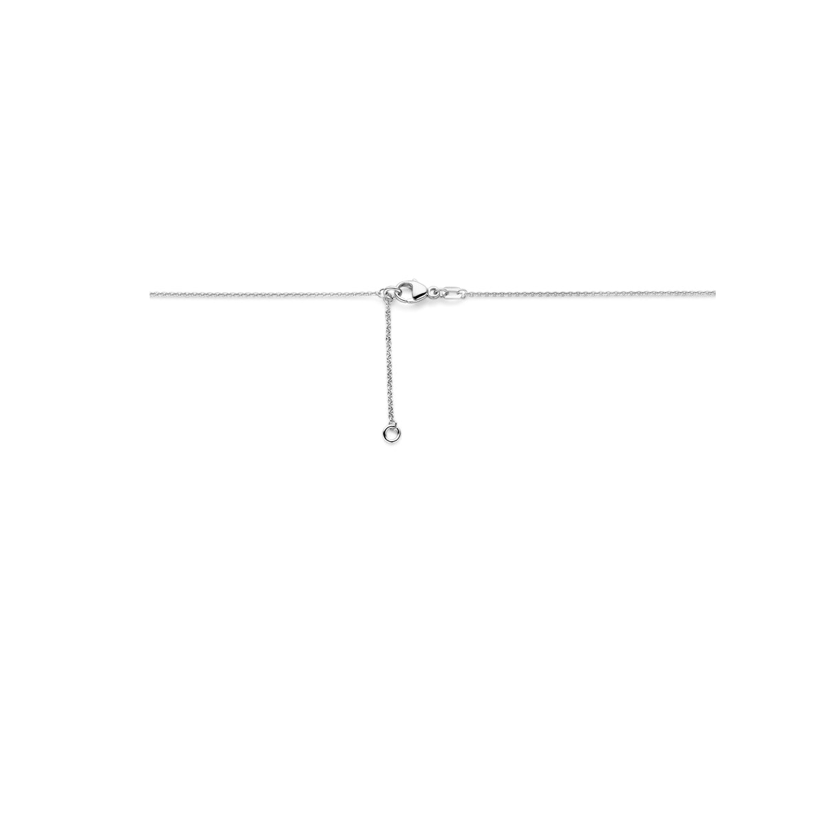 collier zirkonia 42 - 45 cm zilver gerhodineerd