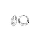 Creolen gedreht 13 mm Silber rhodiniert