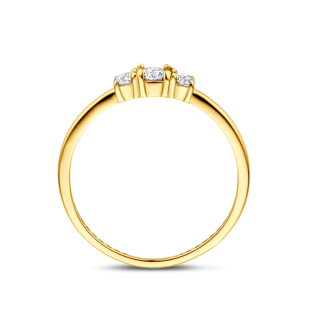 Ring Zirkonia 14K Gelbgold