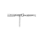 Mehrhalskette Anker und Büroklammer Rundrohr 4,0 mm 43 + 3 cm Edelstahl