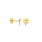 Ohrstecker Kleeblatt 7,5 mm 14K Gelbgold