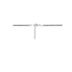 collier gourmette 4 mm 40 + 4 cm zilver gerhodineerd