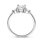Ring Trilogie Zirkonia Silber rhodiniert