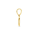 hanger zirkonia 8 mm 14K geelgoud