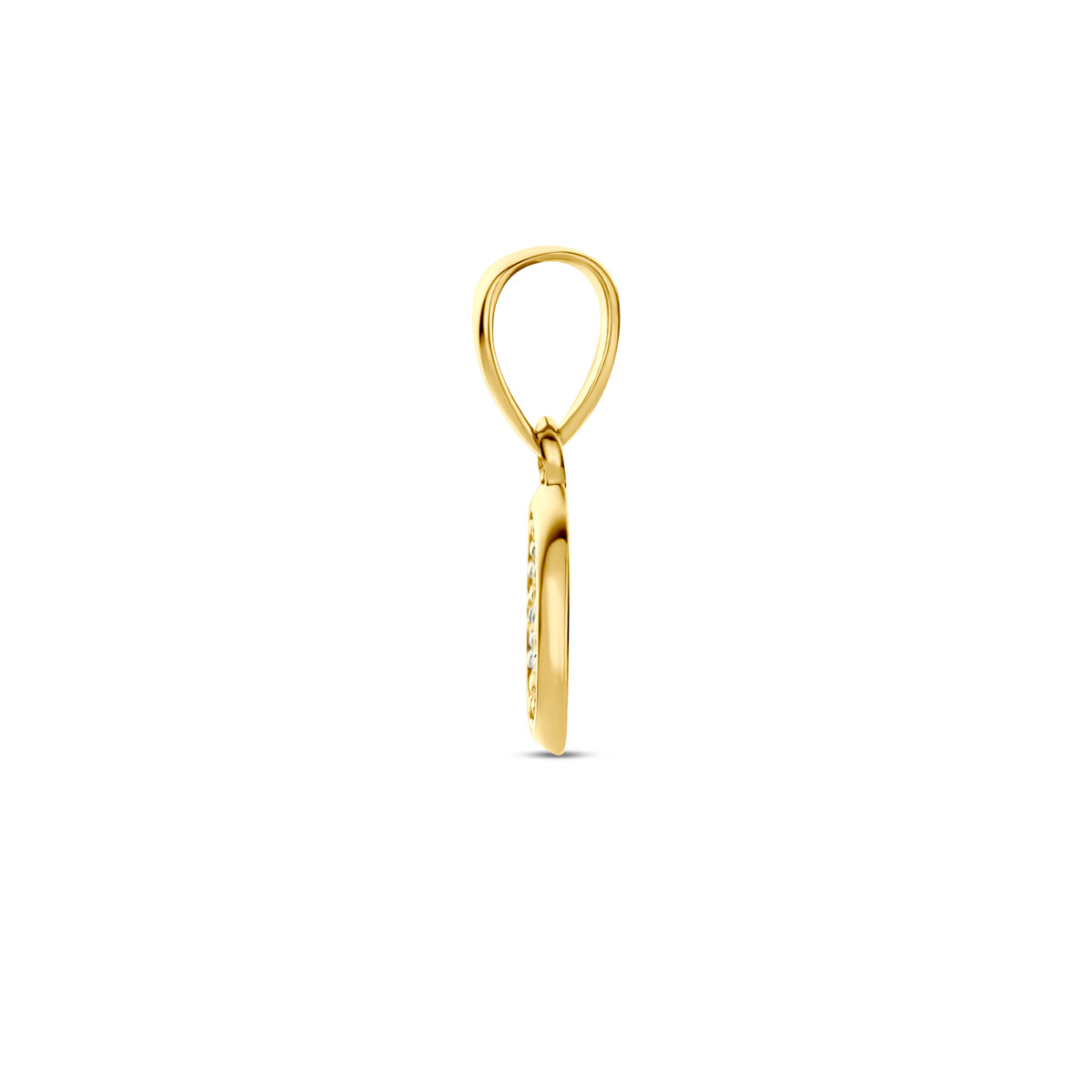 hanger zirkonia 8 mm 14K geelgoud