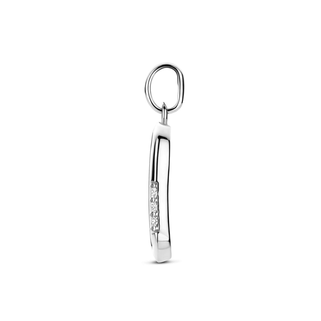hanger zirkonia 20 mm zilver gerhodineerd
