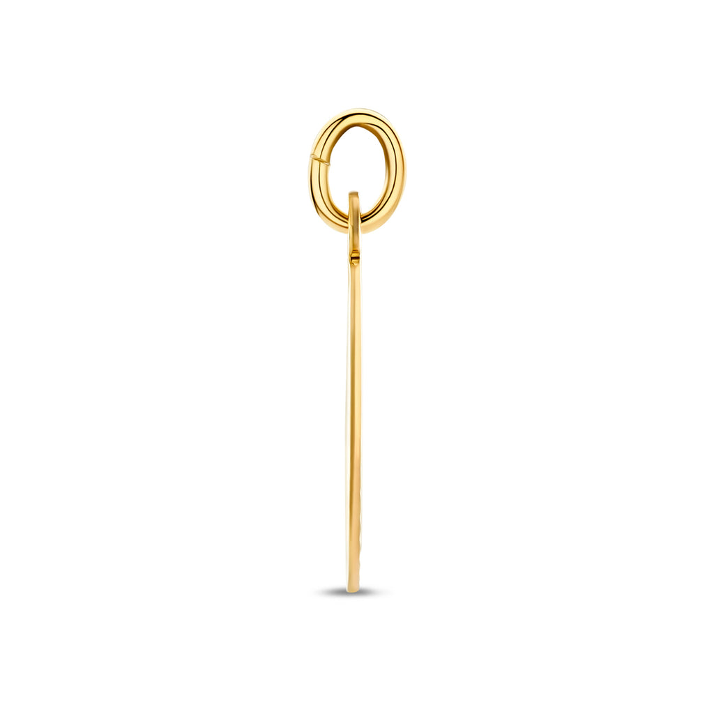 hanger jongen gediamanteerd 16 mm 14K geelgoud