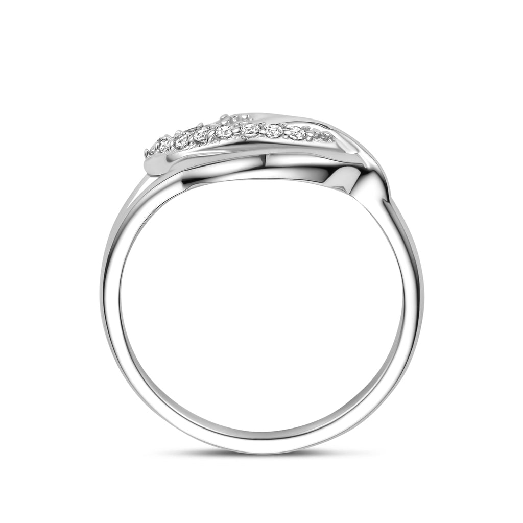 Ring Zirkonia Silber rhodiniert