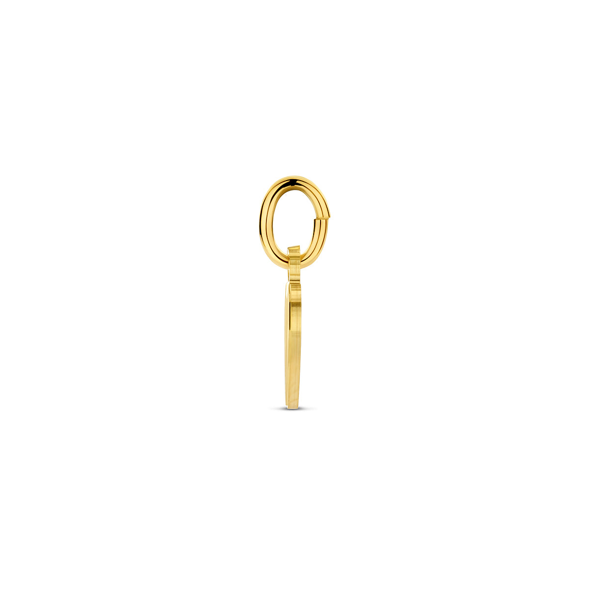 graveerhartje mat gediamanteerd 14K geelgoud